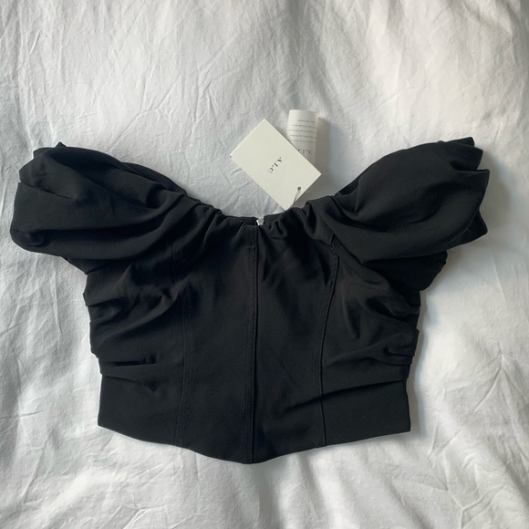 NWT A.L.C. Nora Off Shoulder Black Top | Size 4 - Picture 8 of 11
